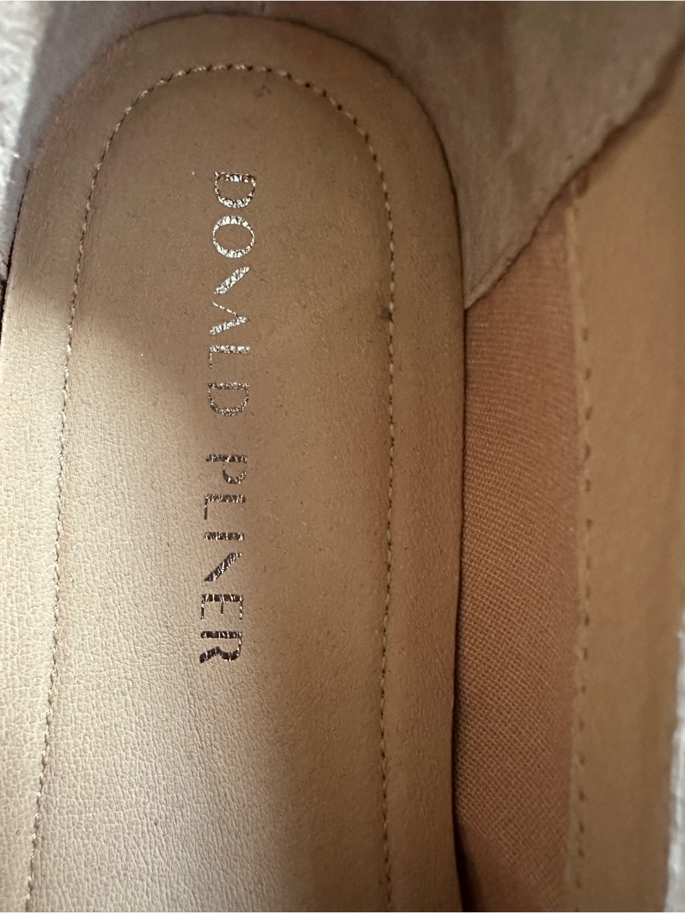 Donald Pliner Bristol Ivory/Cream Textured Leather Loafer, Silver Hardware - Picture 4 of 14
